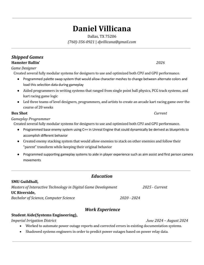 Resume Preview